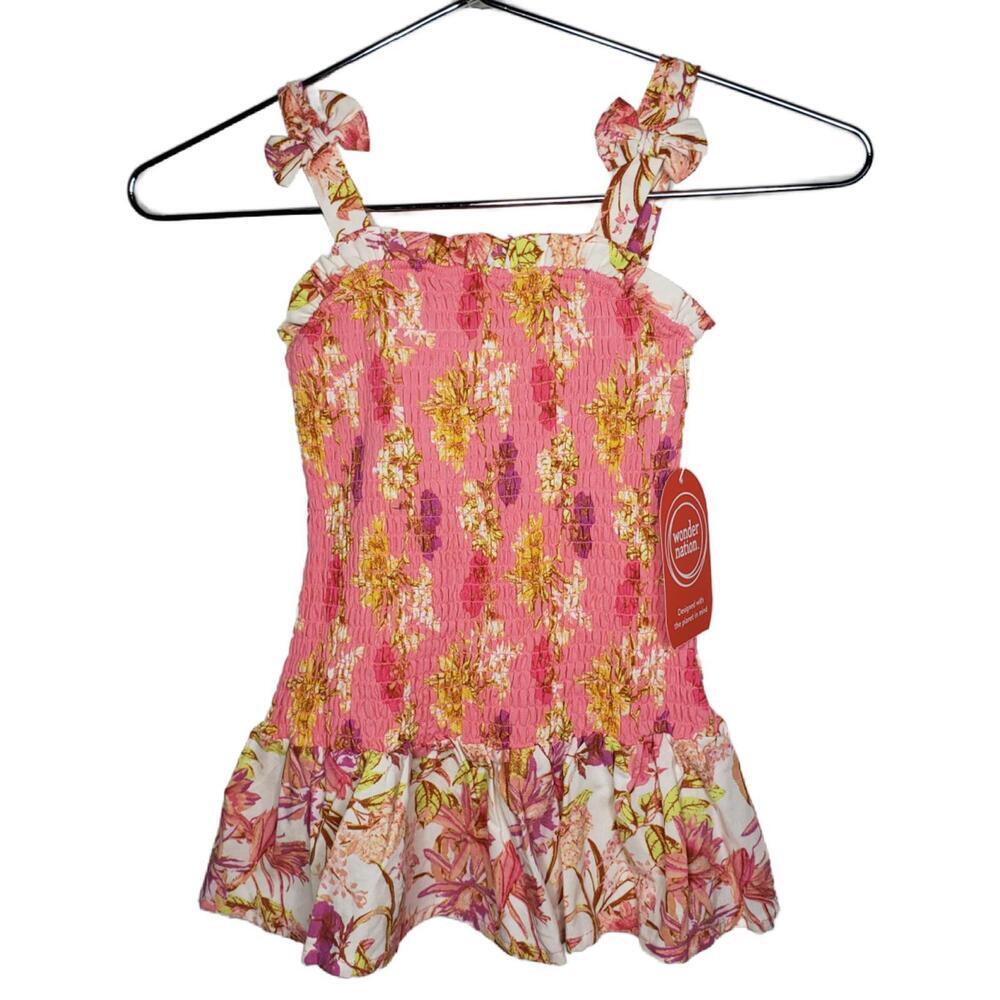 Wonder Nation Baby/Toddler 18mo Girls Smocked Shirred Sundress(1849)